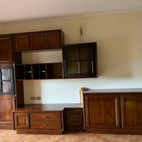 Parete attrezzata legno massello Salone