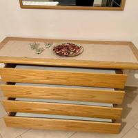 set como’ - comodini - specchio in legno massello