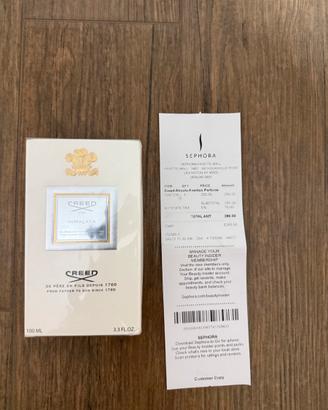 profumo creed nuovo aperto solo per le foto