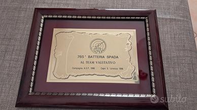 Targa Aeronautica Militare batteria missili Spada