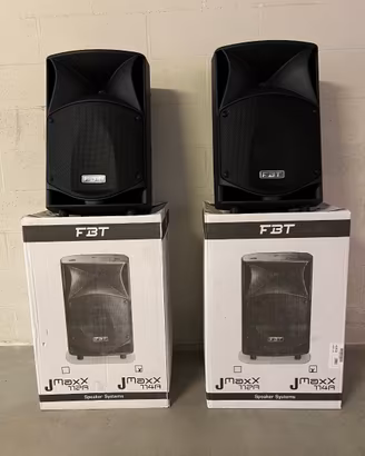 Coppia casse attive FBT JMaxX 114A + stativi
