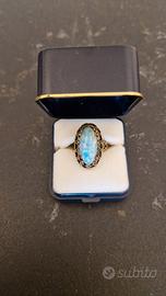 Anello vintage Art Nouveau - pietra Turchese