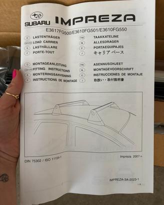 Barre portapacchi Subaru Impreza