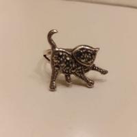 Anello argento gattino