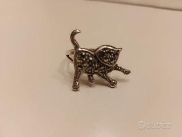 Anello argento gattino