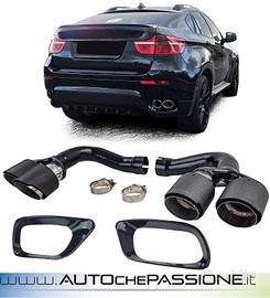 Terminali di scarico carb BMW X6 E71 30d 40d 08-14