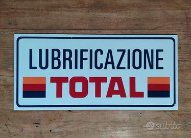 insegna targa lubrificanti total serigrafata 40x18