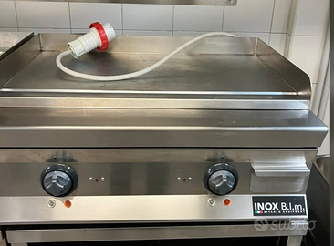 FRYTOP ELETTRICO DA BANCO PIASTRA LISCIA INOX BIM