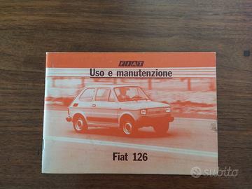 Libretto originale uso e manutenzione fiat 126