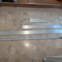 Alzatina e zoccolo per top cucina in alluminio