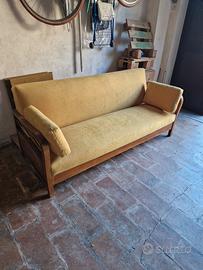 Divano alcantara struttura legno