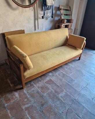 Divano alcantara struttura legno