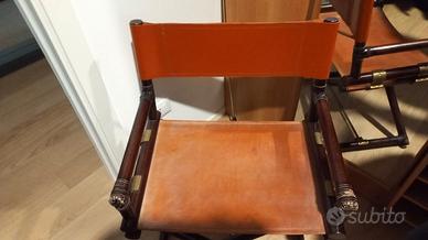 sedia in bambu e cuoio design Lyda Levi