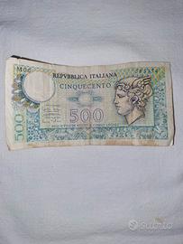 banconota 500 lire testa di mercurio