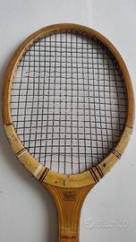 Racchetta da tennis vintage Malbro in legno '60