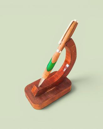 Penna artigianale legno e resina personalizzabile