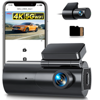Dash Cam Auto 4K+1080P, 5GHz WiFi Telecamera