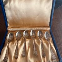 10 Cucchiaini caffè antichi argento 800 (6+4)
