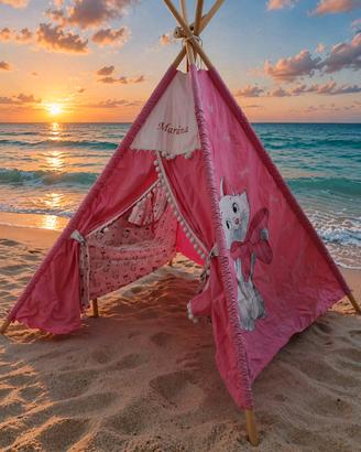 Tenda a tepee indiana in tessuto 