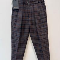 Pantaloni quadretti lana