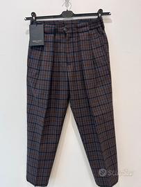 Pantaloni quadretti lana