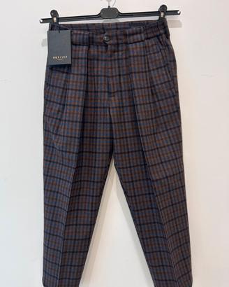 Pantaloni quadretti lana