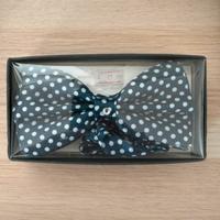 Papillon blu pois bianchi - Nuovo