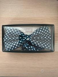 Papillon blu pois bianchi - Nuovo