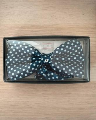 Papillon blu pois bianchi - Nuovo