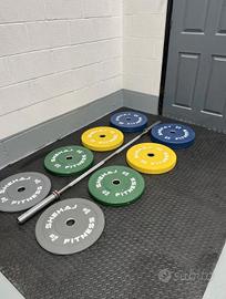 Set da 100 kg per bilanciere da palestra