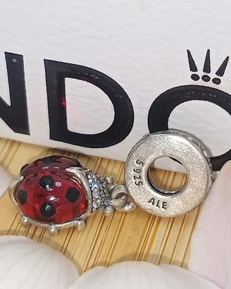charm pandora originale coccinella rossa