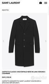 Cappotto uomo yves saint laurent (lana/cashmere)