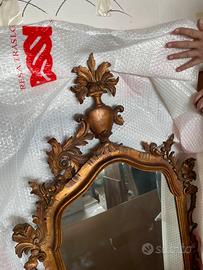 Cornice con specchio in legno Italo Galletti