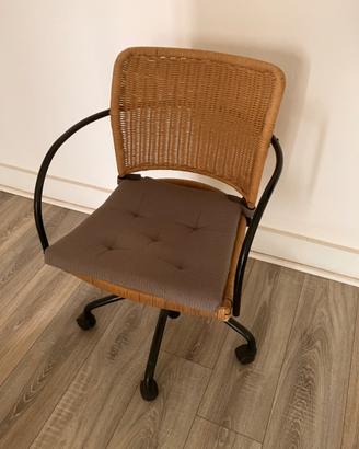 Sedia da scrivania Ikea in midollino