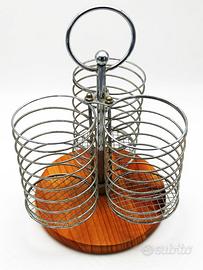 Portabicchieri girevole in legno