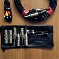 Adattatori XLR, cavo 10mt, cavetto+custodia Shure 