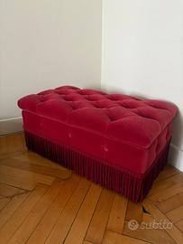 Pouf velluto rosso