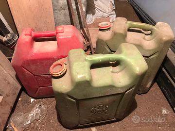 Lotto 3 taniche Kerosene litri 20 anni '80