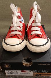 Scarpe alte rosse da bimba/o Converse