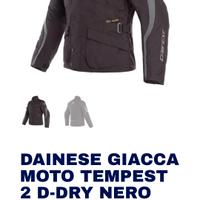 giacca moto Dainese Tempest 2 d-dry tg 52
