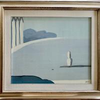 Virgilio Guidi - olio - Punta dogana 