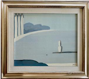 Virgilio Guidi - olio - Punta dogana 