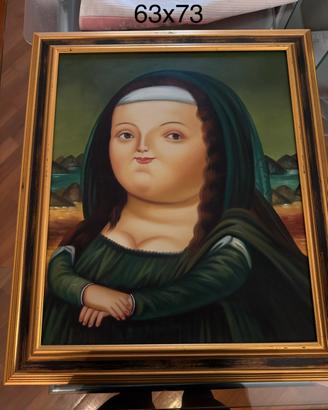 Quadro falso d’autore Botero - La Gioconda