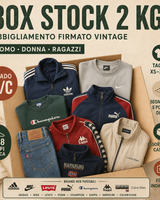 Box Stock 2 Kg abbigliamento usato grado B/C