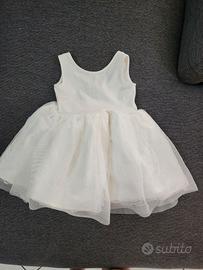 Vestito cerimonia neonata bianco