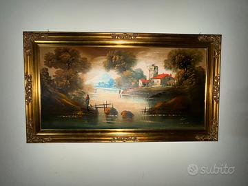 Quandro olio su tela paesaggio