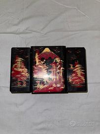 Portagioie vintage giapponese con specchio