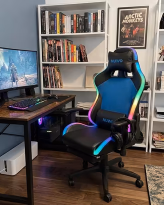 Sedia da Gaming con LED RGB NUOVA, IMBALLATA 