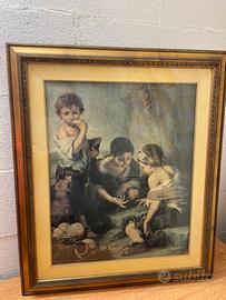 Quadro con cornice in legno