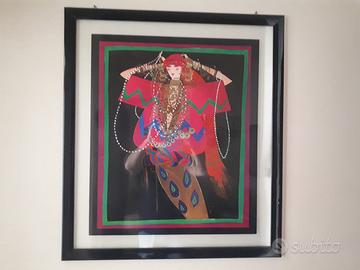 Space age serigrafia stile Erte'  88.cm x 78 cm